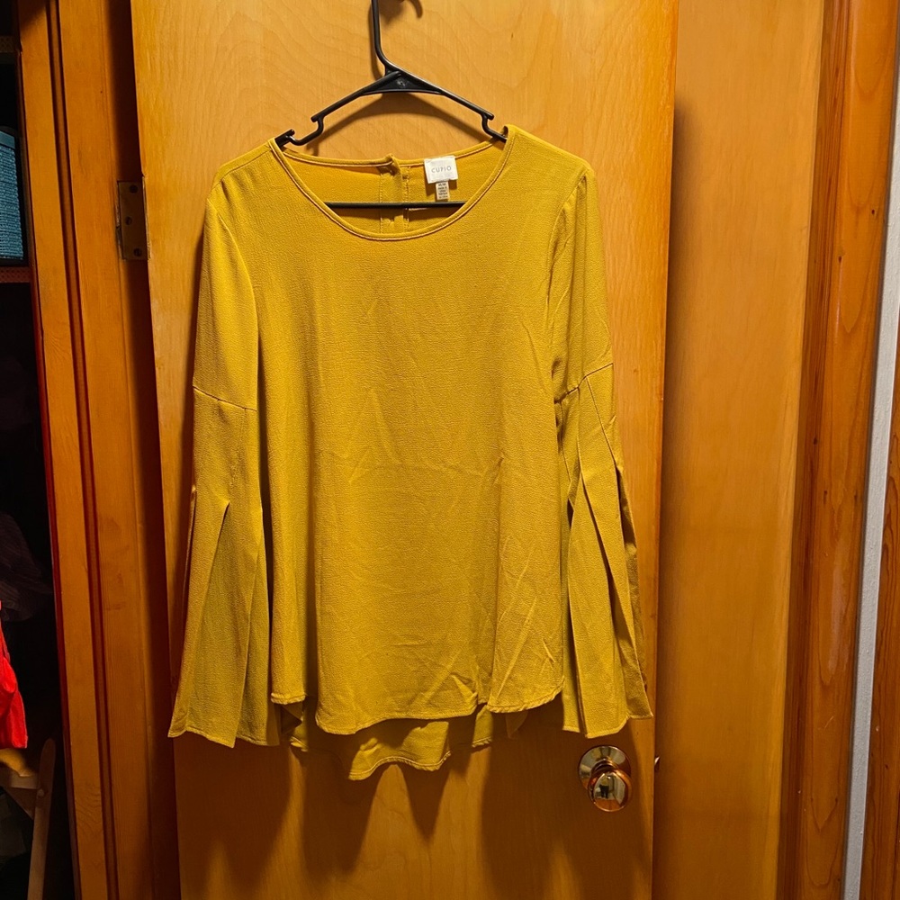 Mustard blouse with awesome detailing